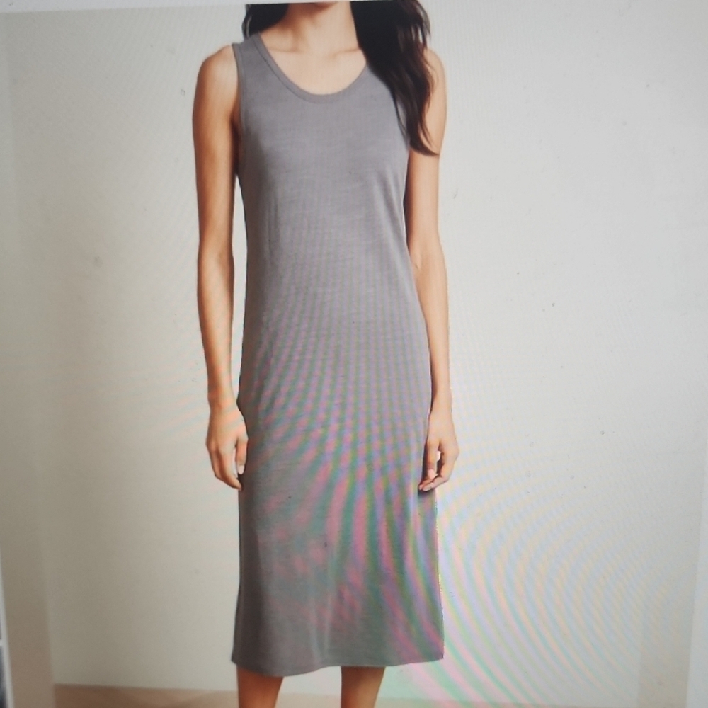 James Perse Sleeveless Gray Midi Tank Dress Size 3